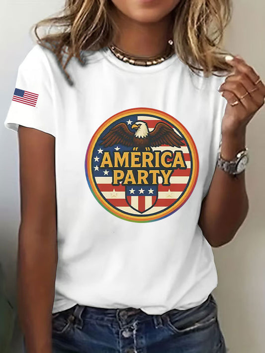 Women's AMP Printed Casual T-Shirt