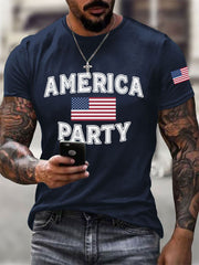 Camiseta informal estampada AMP para hombre