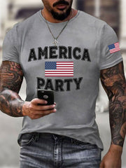 Camiseta informal estampada AMP para hombre