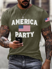 Camiseta informal estampada AMP para hombre