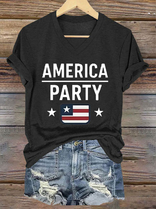 Women's AMP Printed Casual T-Shirt
