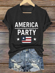 Women's AMP Printed Casual T-Shirt