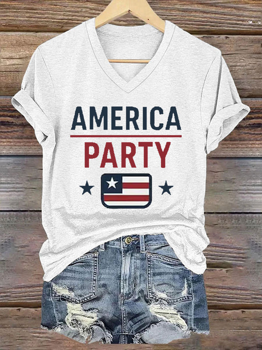 Women's AMP Printed Casual T-Shirt