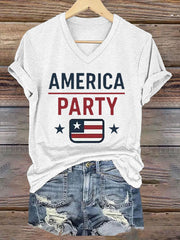 Women's AMP Printed Casual T-Shirt