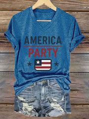 Women's AMP Printed Casual T-Shirt