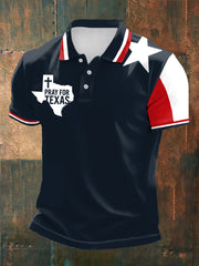 Men's Pray For Texas Print short sleeve shirt