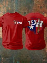 Men's Pray For Texas Print short sleeve T-shirt