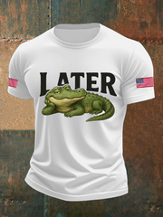 Men's Retro Alligator Alcatraz Funny Florida Everglades Dark Humor T-shirt
