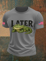 Men's Retro Alligator Alcatraz Funny Florida Everglades Dark Humor T-shirt