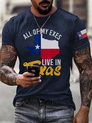 Men's All My Ex's Live in Texas Short-sleeved T-shirt