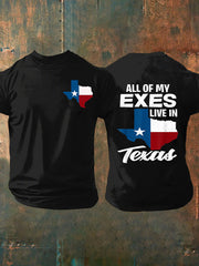 Men's All My Ex's Live in Texas Short-sleeved T-shirt