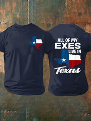 Men's All My Ex's Live in Texas Short-sleeved T-shirt