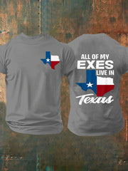 Men's All My Ex's Live in Texas Short-sleeved T-shirt