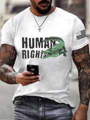 Men's Retro Alligator Alcatraz Funny Florida Everglades Dark Humor  Short Sleeve Tee