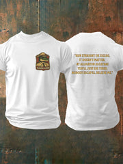 Men's Retro Alligator Alcatraz Funny Florida Everglades Dark Humor  Short Sleeve Tee
