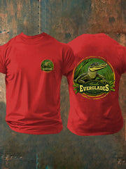 Men's Retro Alligator Alcatraz Funny Florida Everglades Dark Humor T-Shirt