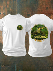 Men's Retro Alligator Alcatraz Funny Florida Everglades Dark Humor T-Shirt