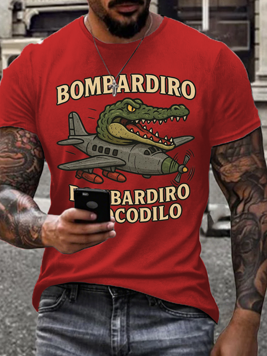 Men's Retro Alligator Alcatraz Funny Florida Everglades Dark Humor T-Shirt
