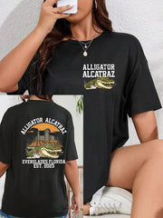 Vintage Alcatraz Funny Florida Everglades Black Humor Short Sleeve T-Shirt(Unisex)
