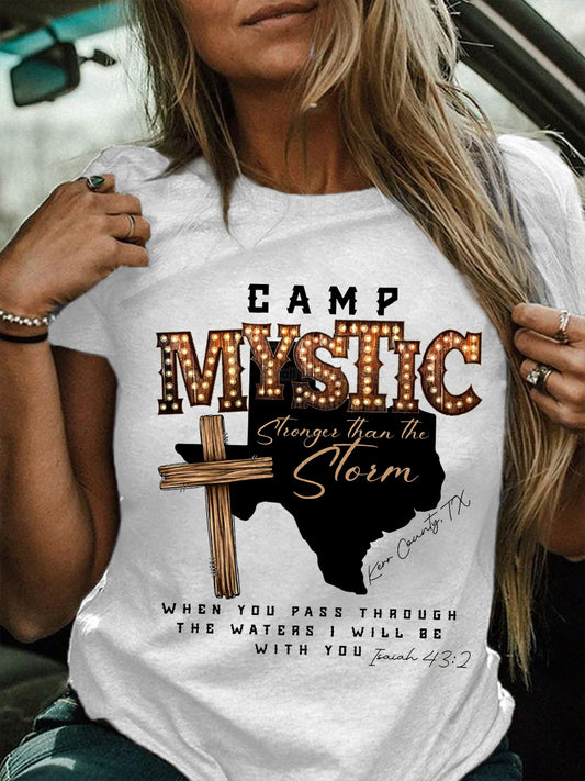 Women's Camp Mystic Strong Than The Storm Short Sleeve T-Shirt