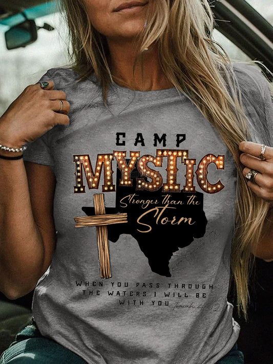 Women's Camp Mystic Strong Than The Storm Short Sleeve T-Shirt