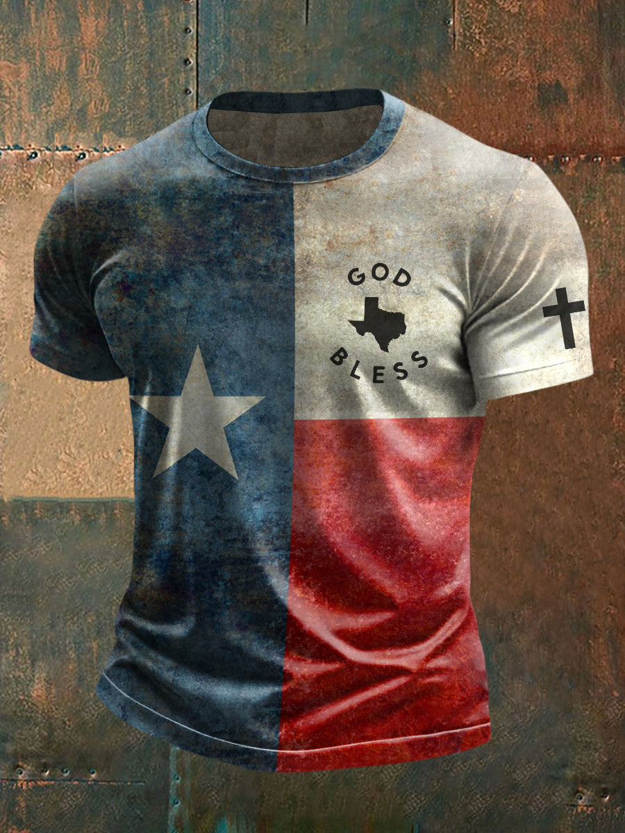 Men's God bless Texas T-shirt