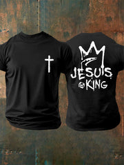 Camiseta informal para hombre "Jesús es el rey"