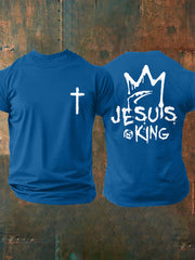 Camiseta informal para hombre "Jesús es el rey"