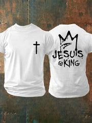 Camiseta informal para hombre "Jesús es el rey"