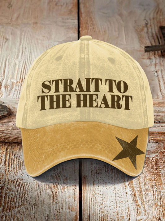 Unisex Strait To The Heart Country Music Concert Design Hat