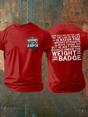 Men's The Weight of the Badge Country Music Fan Cotton T-shirt