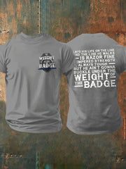 Men's The Weight of the Badge Country Music Fan Cotton T-shirt