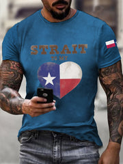 Men's Strait To My Heart Texas Cotton T-shirt