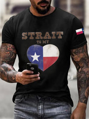 Men's Strait To My Heart Texas Cotton T-shirt
