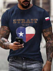 Men's Strait To My Heart Texas Cotton T-shirt
