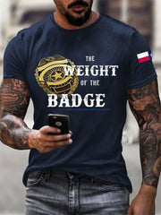 Men's The Weight of the Badge Country Music Fan Cotton T-shirt