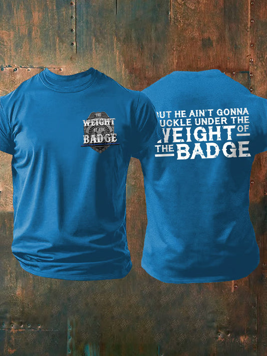 Men's The Weight of the Badge Country Music Fan Cotton T-shirt