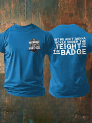 Men's The Weight of the Badge Country Music Fan Cotton T-shirt