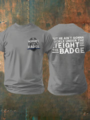 Men's The Weight of the Badge Country Music Fan Cotton T-shirt