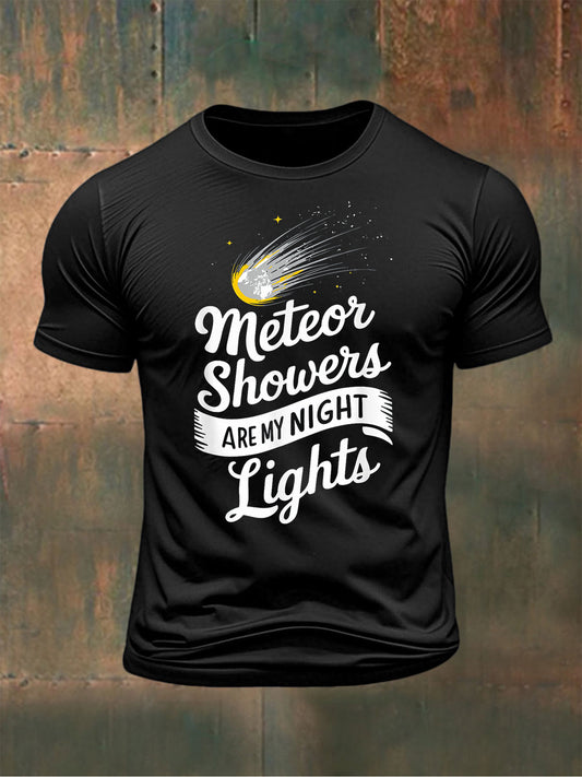 Men's Perseid Meteor Shower Printed T-shirt