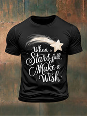 Men's Perseid Meteor Shower Printed T-shirt