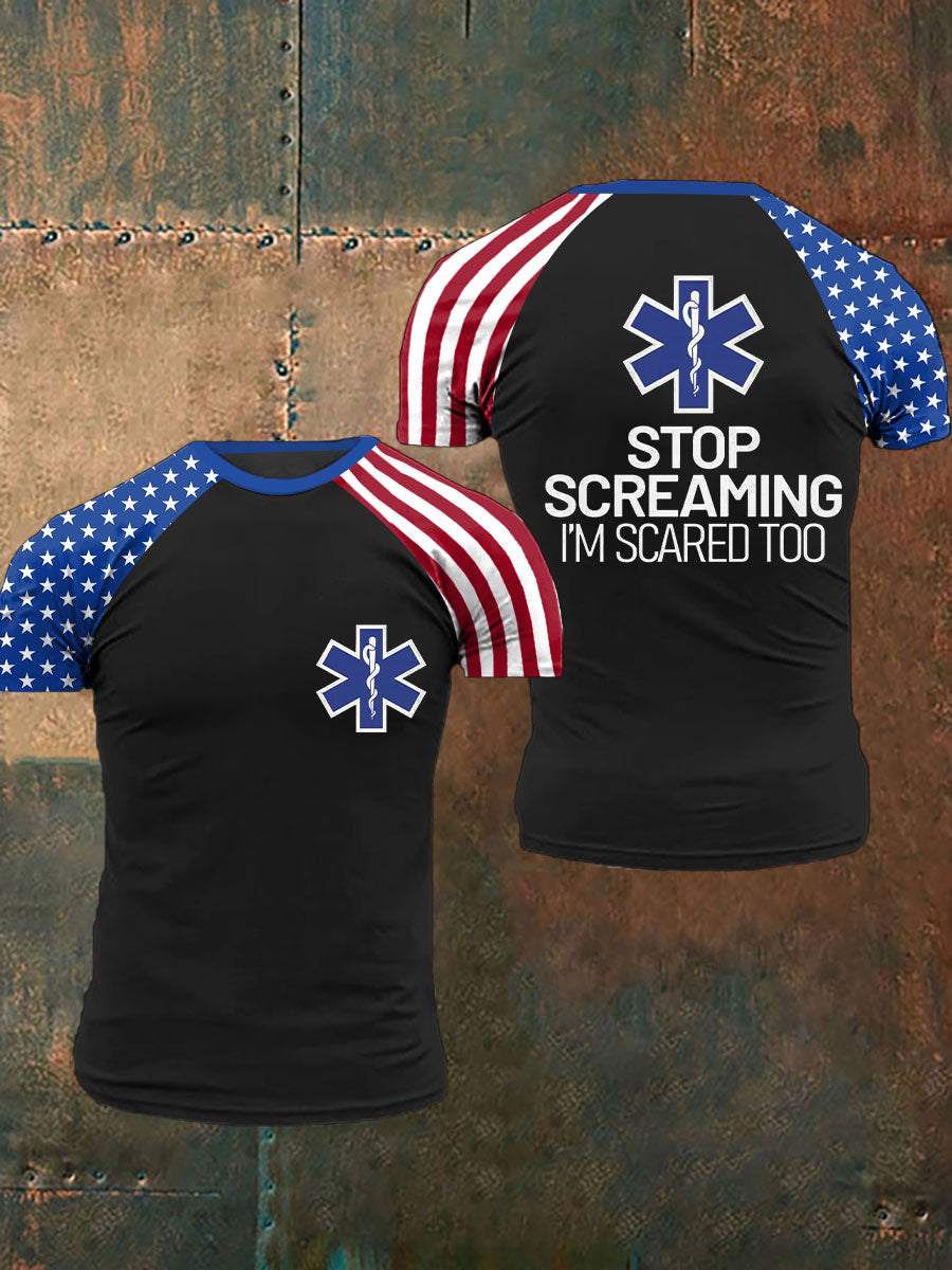 Men's Stop Screaming, I'm Scared Too T-shirts