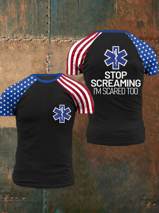 Men's Stop Screaming, I'm Scared Too T-shirts