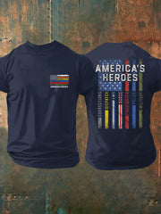 Men's America's Heroes Printed Casual T-Shirt
