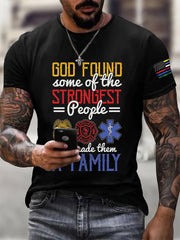 Men's God Found Some Strongest People Print T-Shirt