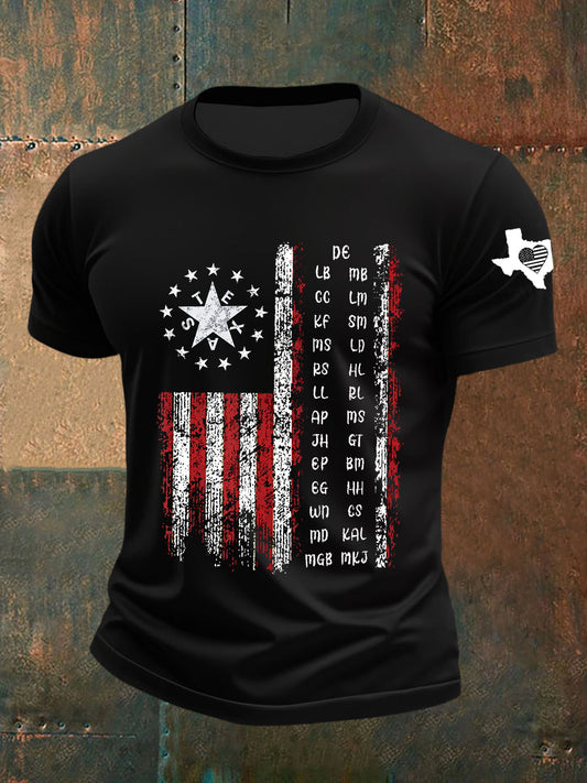 Men's Texas Missing Campers Initials Short-sleeved T-shirt