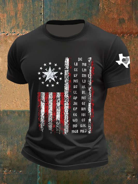 Men's Texas Missing Campers Initials Short-sleeved T-shirt