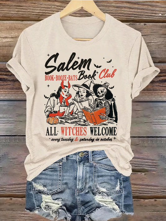 Women's Witches Salem Book Club Print T-Shirt