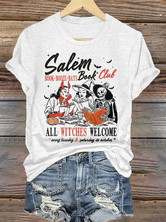 Women's Witches Salem Book Club Print T-Shirt
