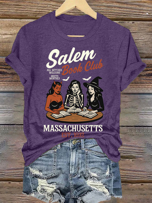 Women's Witches Salem Book Club Print T-Shirt